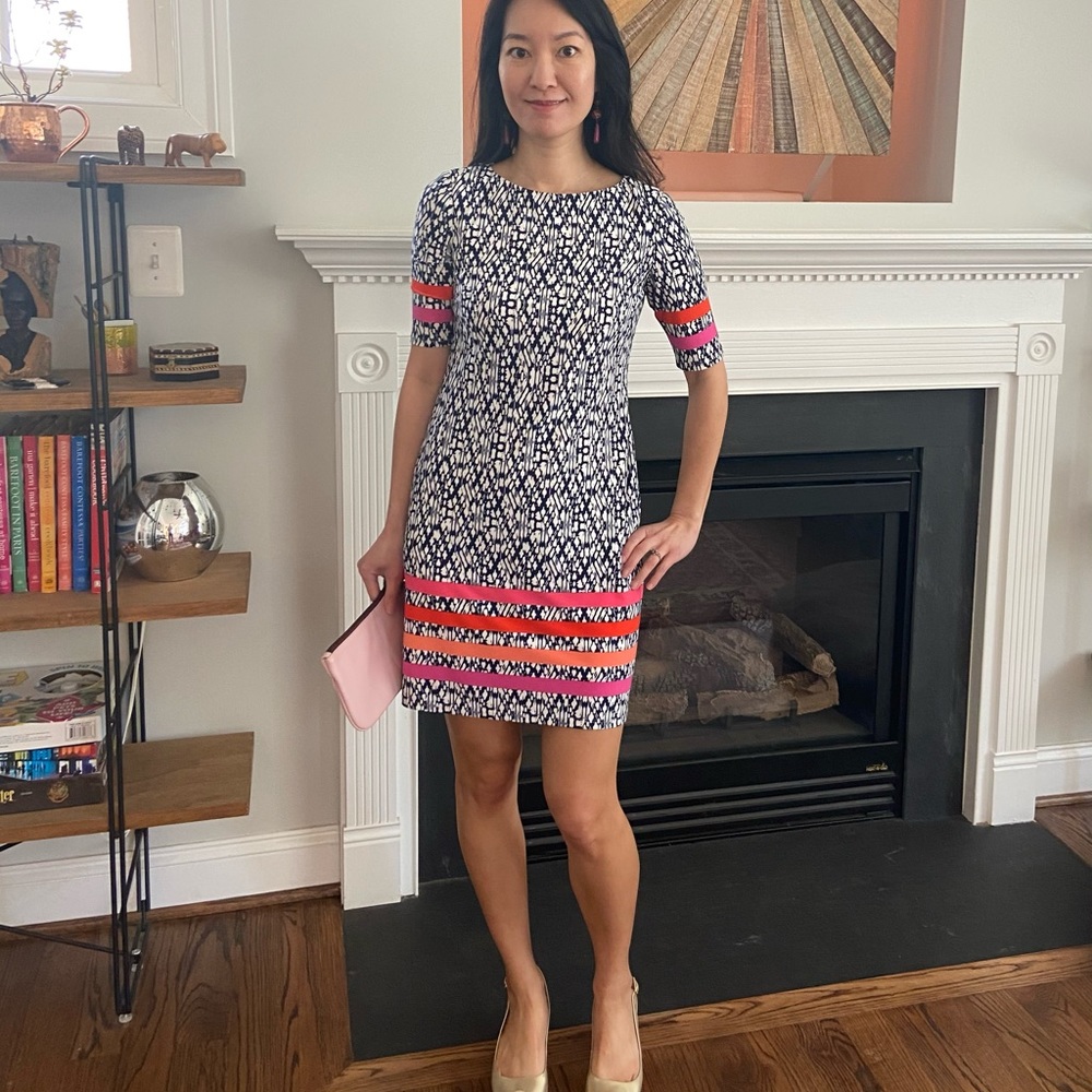 Eliza J color pop print dress